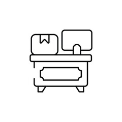 Logistic Reception icon design with white background stock illustration