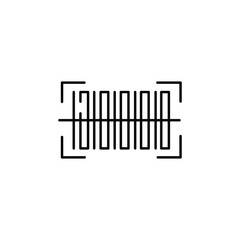 Barcode icon design with white background stock illustration