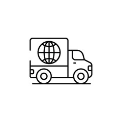 Cargo Web icon design with white background stock illustration