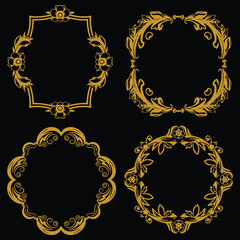 Compelling Floral Borders Decorative Collection Alluring Premium Appeal