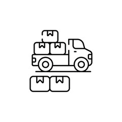 Cargo Loading icon design with white background stock illustration