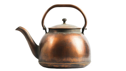 Antique copper kettle with spout