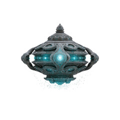 Glowing Orb of Ancient Power Mystical 3D Render of an Ornate Artifact