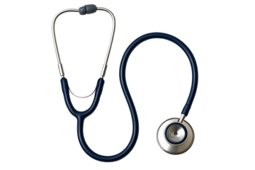 Medical stethoscope tool isolated on transparent background