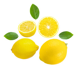 lemon isolated on transparent png (Image from camera)