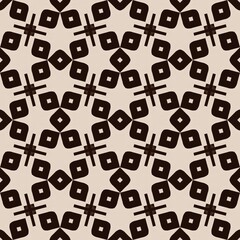 Black and white abstract geometric icon pattern with buttons and letters