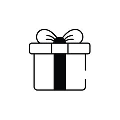 Gift Parcel icon design with white background stock illustration