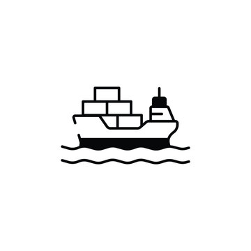 Cargo icon design with white background stock illustration