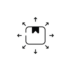 Parcel Direction icon design with white background stock illustration