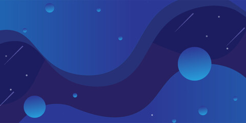 Liquid color background design. Blue elements with fluid gradient. Dynamic shapes composition. Eps10 vector