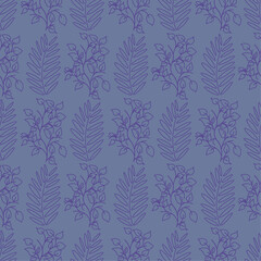 Floral leaves seamless pattern vectlor illustration