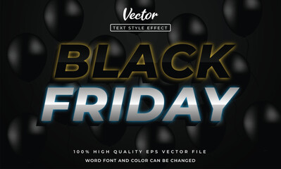 Black friday text effect editable