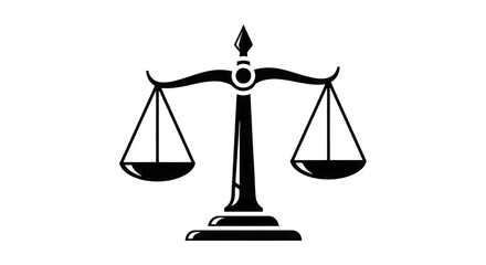 Balance scales isolated on a transparent background