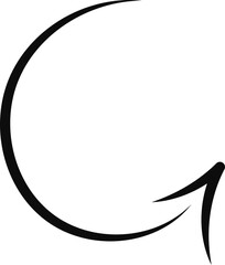 Doodle arrow icon. Design quirky twist zigzag line, spring coil, curve wave. Vector