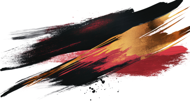 Bold brush strokes in contrasting shades