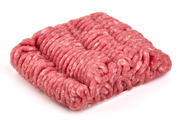 Ground Meat Square Isolated on White Background