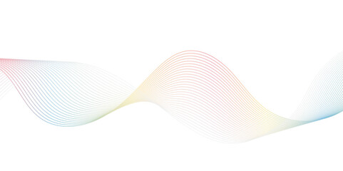 A minimalist, abstract illustration on a crisp white background featuring a series of delicate, fine, undulating lines that form subtle waves.