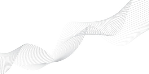 Fototapeta premium A minimalist abstract image featuring a flowing, translucent, wavy line or ribbon against a clean white background, evoking a sense of calm movement and simplicity. 