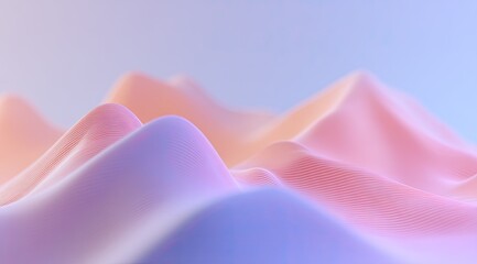 Obraz premium Gentle Pastel Hills Soft Colorful Blurred Landscape