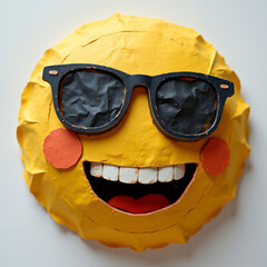 Cool Laughing Emoji with Sunglasses — 3D Emoji-Style Icon of a Smiling Face Wearing Shades