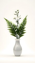 Elegant White Flowers in Modern Vase Minimalist Home Decor Still Life
