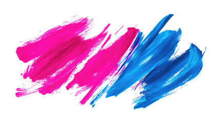 Fototapeta premium Bright bold brush strokes in electric pink