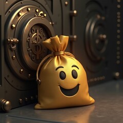 Money Bag Emoji — 3D Emoji-Style Icon of a Cash Bag with a Dollar Symbol