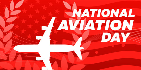 National Aviation Day – August 19 banner, poster, template – vector illustration