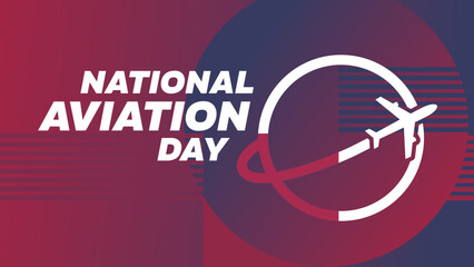 National Aviation Day – August 19 banner, poster, template – vector illustration
