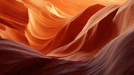 Stunning desert canyon landscape with vibrant orange and pink smooth rock formations.