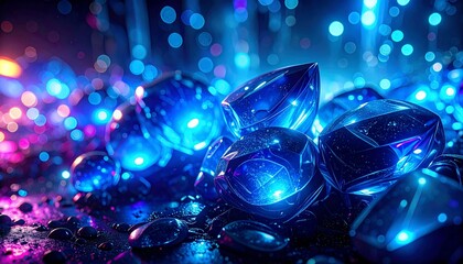 abstract blue background with lights