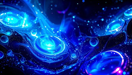 abstract blue background with bubbles