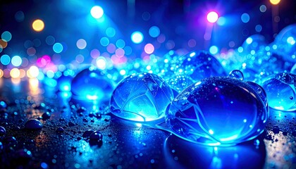 abstract background with blue lights