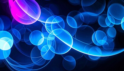abstract blue background with circles