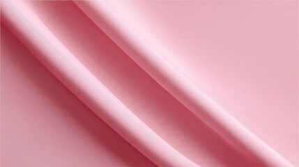 Obraz premium Close-up of smooth pink satin fabric with gentle curves and soft shine.