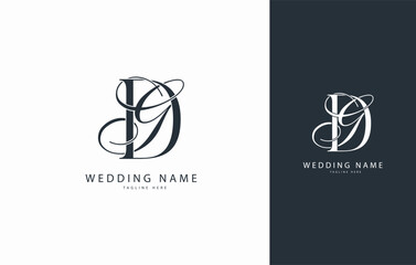 GD DG wedding initial monogram letter logo