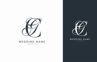 GC CG wedding initial monogram letter logo