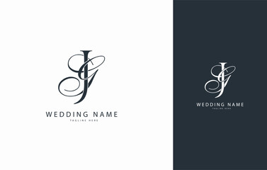 GJ JG wedding initial monogram letter logo