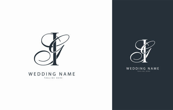 GI IG wedding initial monogram letter logo