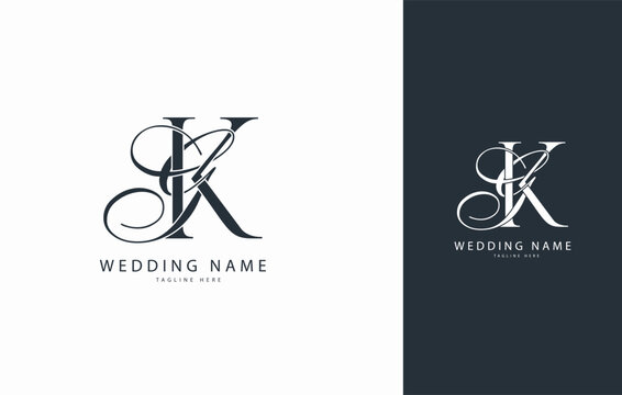 GK KG wedding initial monogram letter logo