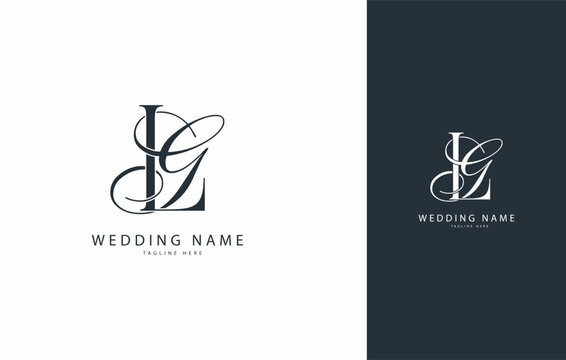 GL LG wedding initial monogram letter logo