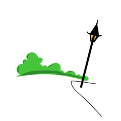 Nature Tree with lamppost 