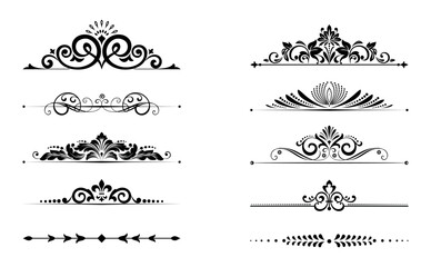 Vintage set. Floral elements for design monograms, invitations, frames, menus and labels. Graphic design of the website, cafes, boutiques, hotels, wedding invitations.