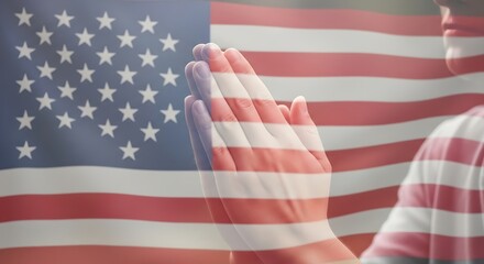 American Patriotism Prayer and the American Flag