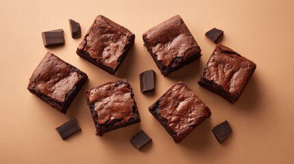 Delicious Homemade Chocolate Brownies with Fudgey Texture and Rich Cocoa Flavor.