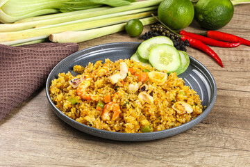 Asian Fried rice with seafood