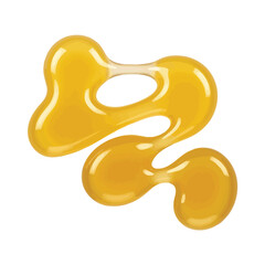 Honey Drizzle Patterned Over White Background