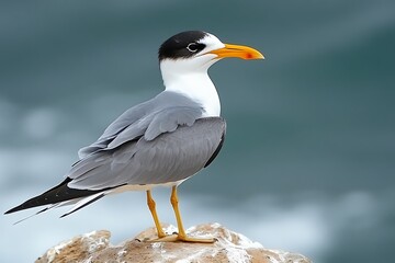 Fototapeta premium Captivating shorebird observation coastal region wildlife photography natural habitat close-up birdwatching enthusiast