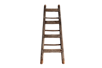 Wooden Ladder Isolated on Transparent Background (1)