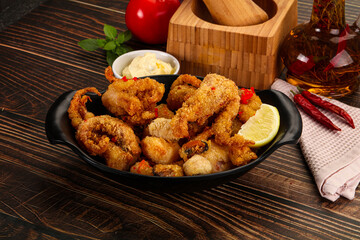 Fritto misto - deep fried seafood mix